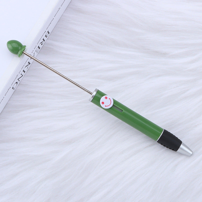 DIY bead pen happy smiley face expression plastic ballpoint pen, advertising gift pen can print logo spot wholesale
