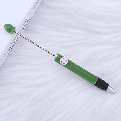 DIY bead pen happy smiley face expression plastic ballpoint pen, advertising gift pen can print logo spot wholesale