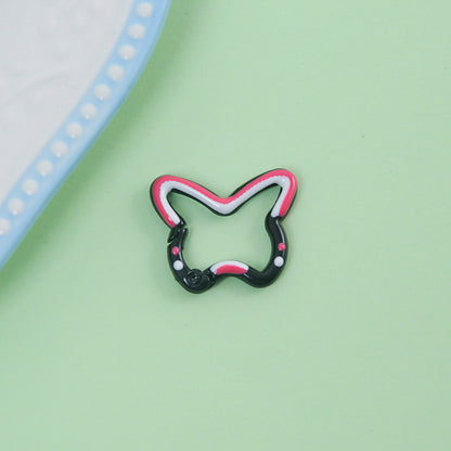 25*30mm Color Butterfly Spring Buckle Paint Alloy Buckle Handmade DIY Pendant Doll Bag Keychain Accessories