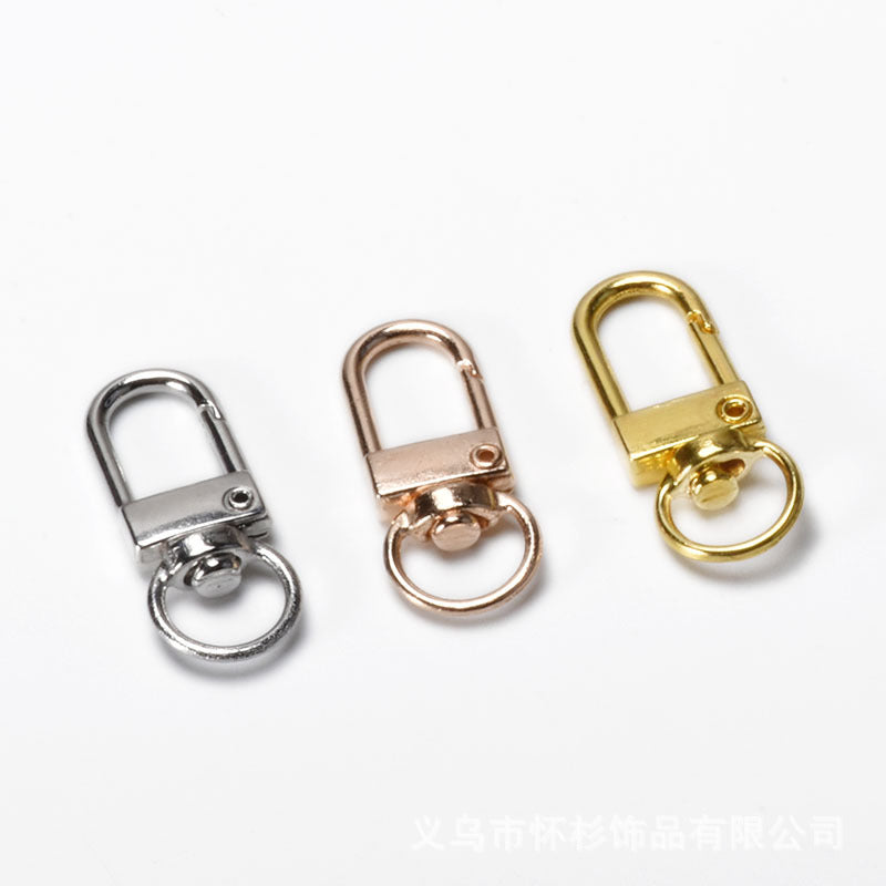 32*12Mm Silver Key Ring Paparazzi Door Buckle DIY Jewelry Alloy Mobile Phone Pendant Hardware Accessories Luggage Connecting Buckle Material