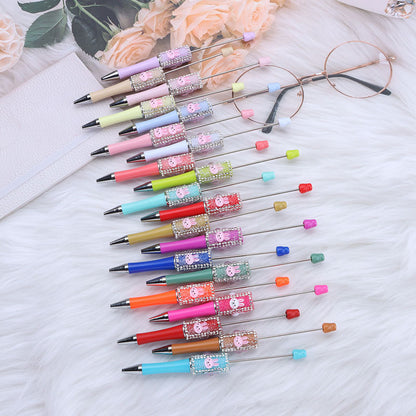 DIY big white rabbit sugar bead pen, cute rabbit dream rabbit dream bead round bead pen manufacturer wholesale