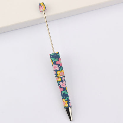 DIY bead pen printing pattern creative plastic beading puzzle leopard print floral cow tiger pattern bead pen wholesale