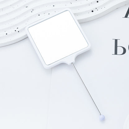Handheld square makeup mirror high definition student portable makeup ins wind mini handle small mirror wholesale