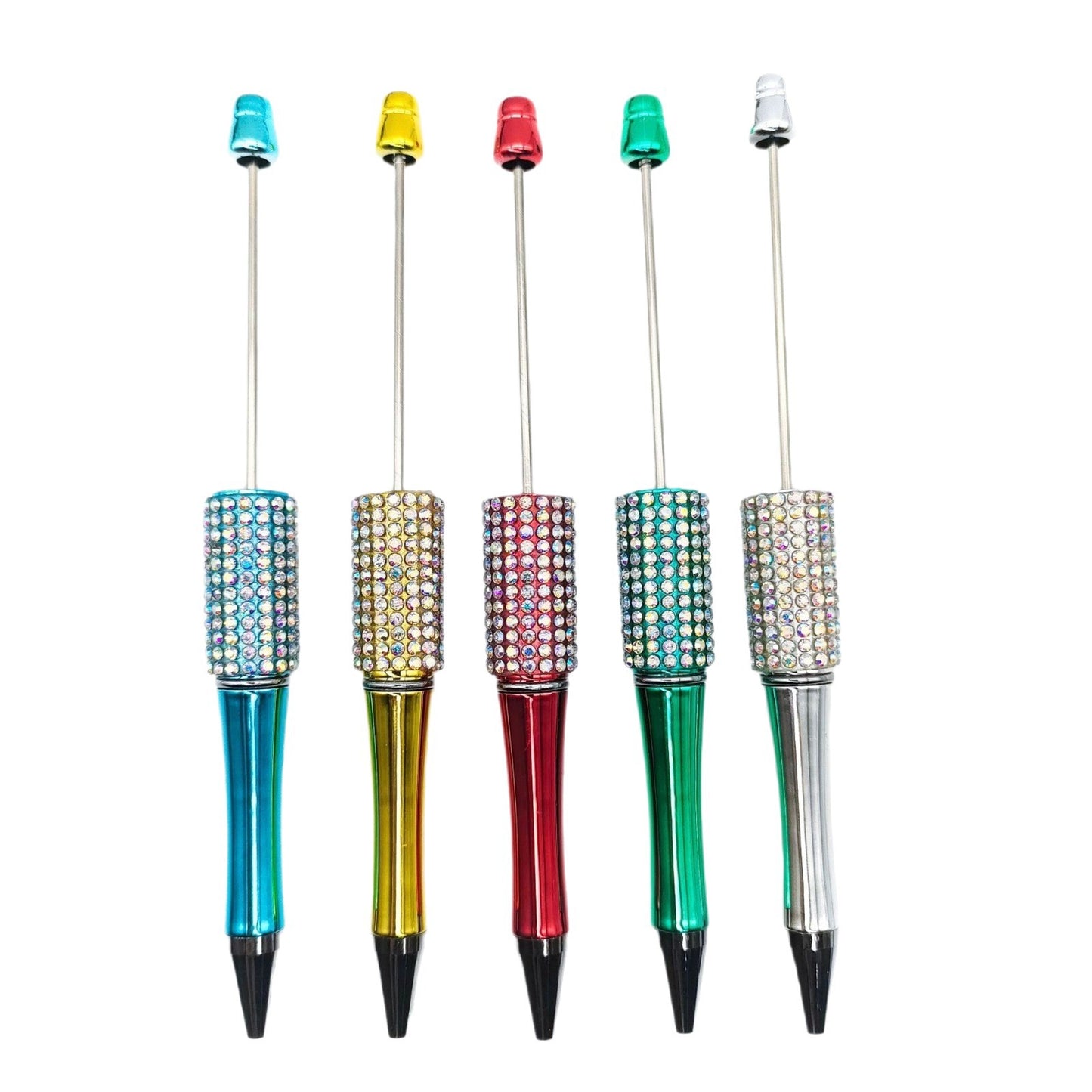 UV electroplated colored diamond bead pen DIY multi-color diamond beaded ballpoint pen handmade rhinestone gift pen manufacturer wholesale