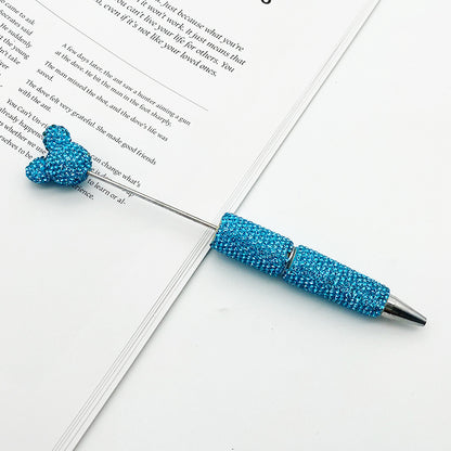 Creative Mickey Head Full Drill Bead Pen DIY Handmade Sticker Drill Ballpoint Pen Cartoon Mickey Gift Pen Manufacturer Spot