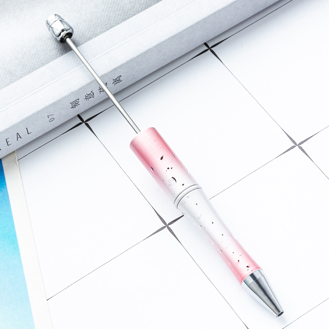 New DIY starry sky bead pen UV electroplating beaded ballpoint pen starry sky sequins gradual change bead pen manufacturers wholesale