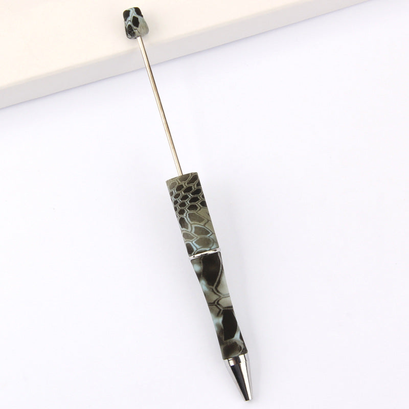 DIY bead pen printing pattern creative plastic beading puzzle leopard print floral cow tiger pattern bead pen wholesale