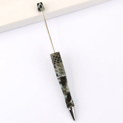 DIY bead pen printing pattern creative plastic beading puzzle leopard print floral cow tiger pattern bead pen wholesale