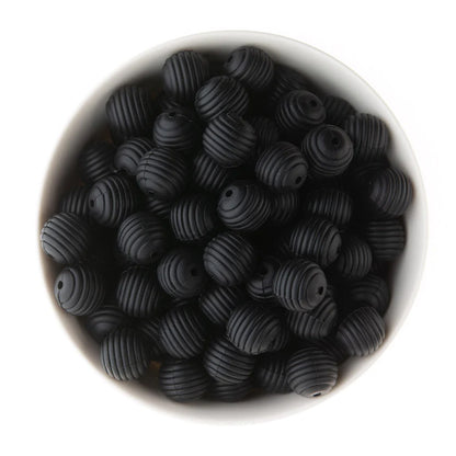Spot 15mm silicone threaded beads food grade material baby toothpaste chain loose beads DIY accessories honeycomb beads wholesale