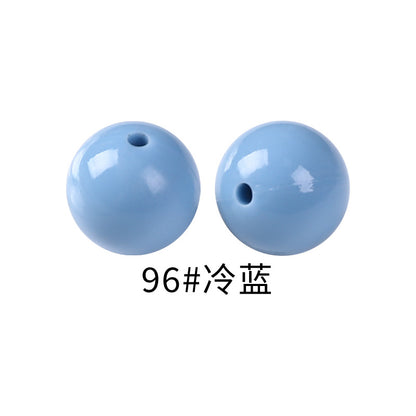 15mm Spot Glossy Silicone Beads Round Loose Beads DIY Jewelry Smooth Oil Injection Silicone Beads Mixed Color Beads