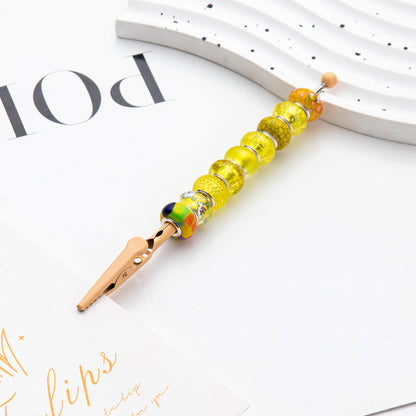 DIY Beaded Business Card Clip Metal Toothed Crocodile Note Clip Desktop Memo Message Clip Card Clip Spot Wholesale