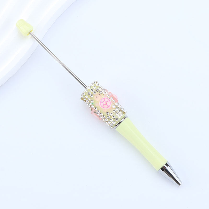 DIY turtle broken diamond bead pen Internet celebrity turtle dream turtle super cute turtle diamond pen bead round bead cute pen
