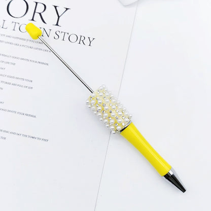 DIY Pearl Diamond Bead Pen Hand Sticker Diamond Ballpoint Pen Flash Diamond Pearl Diamond Beadedpen Spot Wholesale