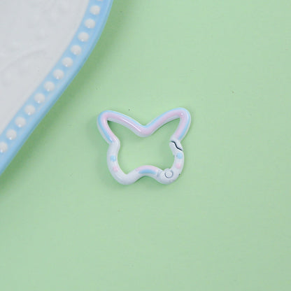 25*30mm Color Butterfly Spring Buckle Paint Alloy Buckle Handmade DIY Pendant Doll Bag Keychain Accessories
