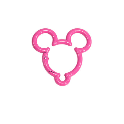 44*44mm Violent Bear Spring Buckle Open Ring Mickey Spring Ring Keychain Jewelry DIY Accessories Alloy Connecting Ring