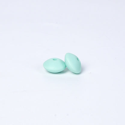 Spot Silicone Beads European and American Jewelry 12mm Small Beads DIY Necklace Beaded Oval Lentil Loose Beads Wholesale #51-100