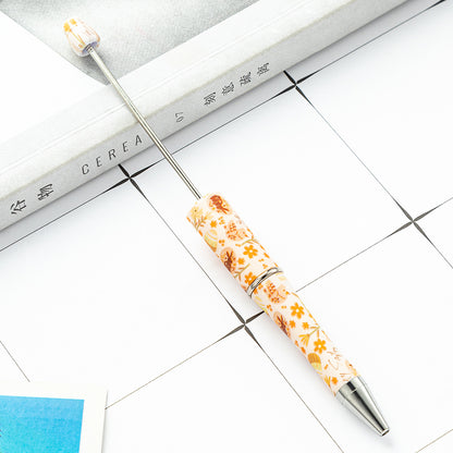 DIY plastic bead pen creative Easter rabbit ballpoint pen spot wholesale multi-color printing spinning bead pen