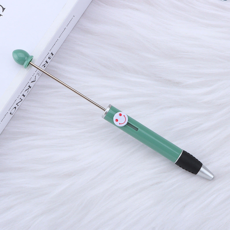 DIY bead pen happy smiley face expression plastic ballpoint pen, advertising gift pen can print logo spot wholesale