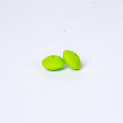 Spot Silicone Beads European and American Jewelry 12mm Small Beads DIY Necklace Beaded Oval Lentil Loose Beads Wholesale