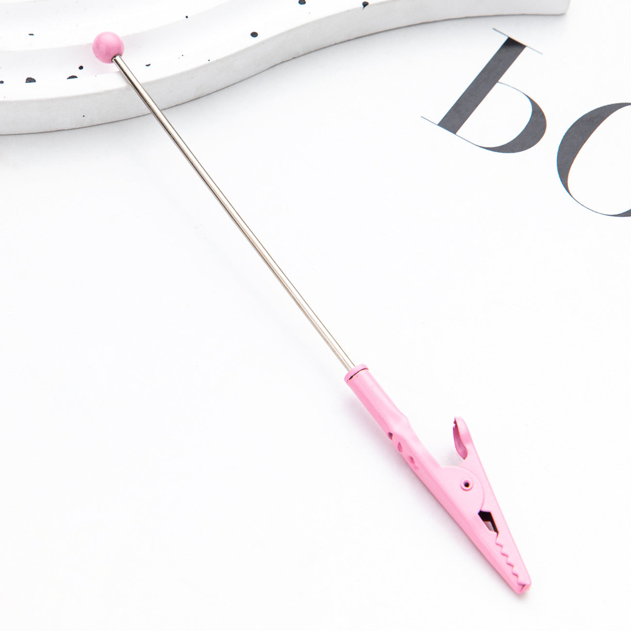 DIY Beaded Business Card Clip Metal Toothed Crocodile Note Clip Desktop Memo Message Clip Card Clip Spot Wholesale