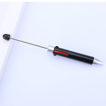 Business four-color bead pen DIY handmade jewelry bead pen cute puzzle multi-color plastic ballpoint pen gift pen