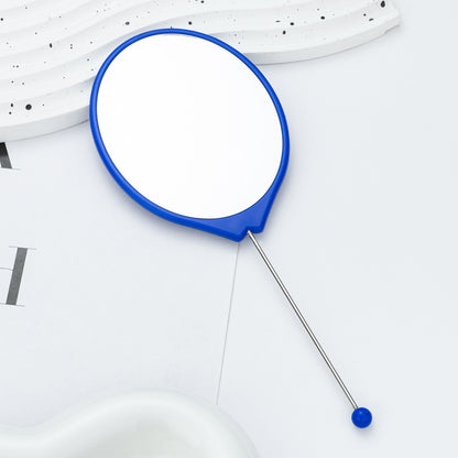 New DIY beaded oval mirror portable high definition mirror handheld mirror, carry makeup small mirror