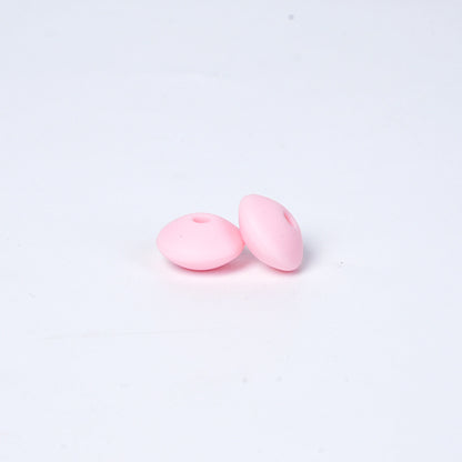 Spot Silicone Beads European and American Jewelry 12mm Small Beads DIY Necklace Beaded Oval Lentil Loose Beads Wholesale #101-137
