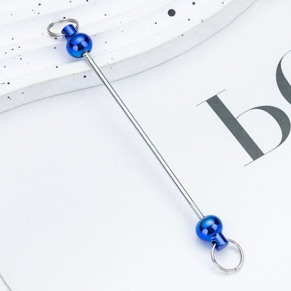 Creative new DIY beaded pole spot gradual change color color beaded keychain pole accessories pendant wholesale