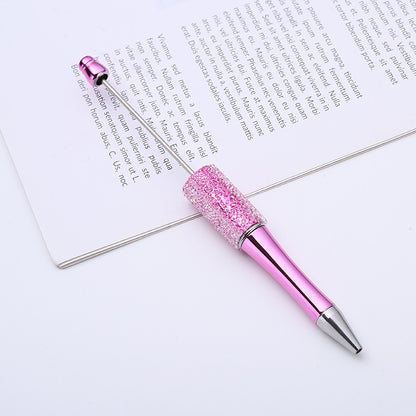 Electroplated sugar drill bead pen, new DIY spinning ballpoint pen, manual patch Gypsy star drill pen manufacturer wholesale