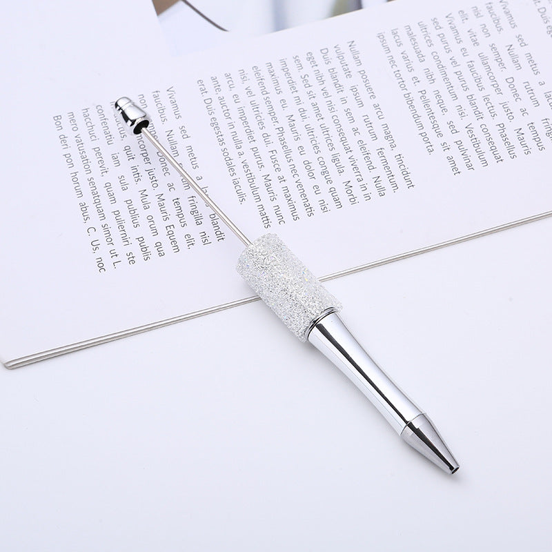 Electroplated sugar drill bead pen, new DIY spinning ballpoint pen, manual patch Gypsy star drill pen manufacturer wholesale