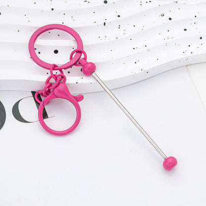 New metal keychain DIY handmade beaded accessories keychain, personalized and creative bag pendant keychain