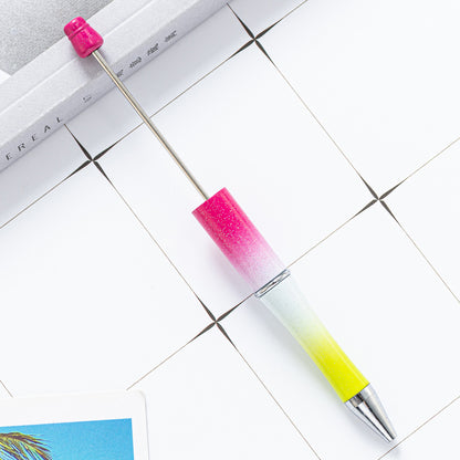 Bead pen, spot wholesale creative DIY plastic bead pen ballpoint pen printable plastic bead pen