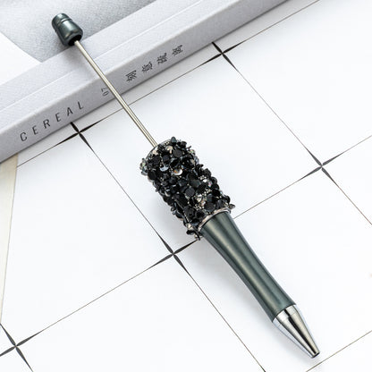 DIY multi-color broken diamond bead pen creative hand-affixed crystal plastic pen cute girl heart advertising gift pen