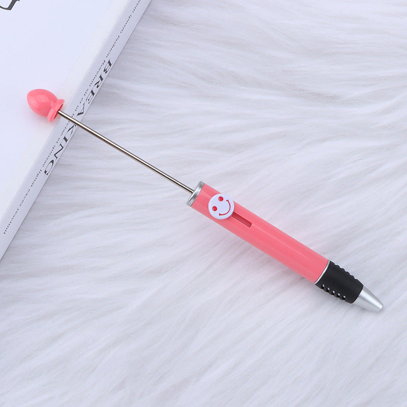 DIY bead pen happy smiley face expression plastic ballpoint pen, advertising gift pen can print logo spot wholesale