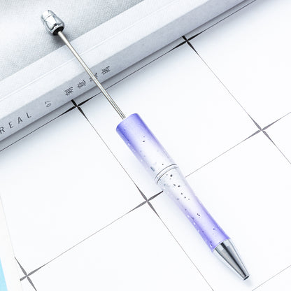 New DIY starry sky bead pen UV electroplating beaded ballpoint pen starry sky sequins gradual change bead pen manufacturers wholesale