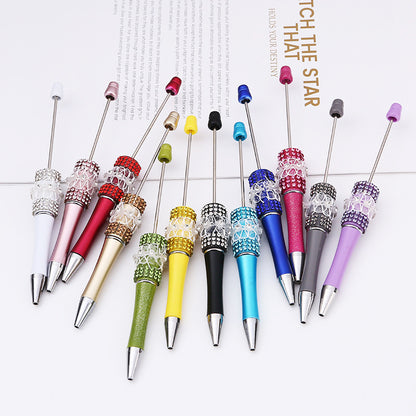 DIY diamond bead pen creative butterfly mesh yarn handmade sticker diamond bead pen, girl heart ballpoint pen spot wholesale