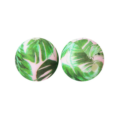 15mm Silicone Beads Water Transfer Beads DIY Jewelry Bead Pen Loose Beads Wholesale #101-150
