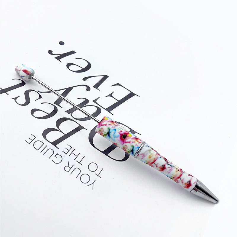 DIY printing pattern bead pen creative leopard print floral cow bead pen cross-border beadedpen spot wholesale