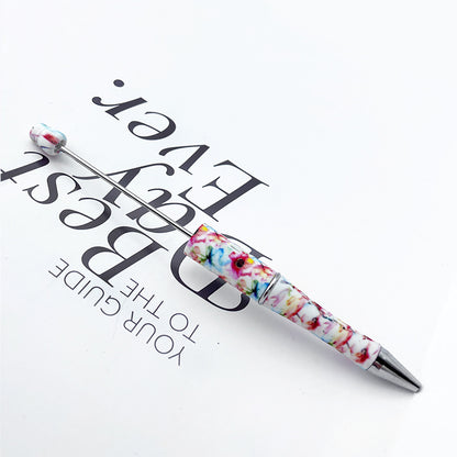 DIY printing pattern bead pen creative leopard print floral cow bead pen cross-border beadedpen spot wholesale