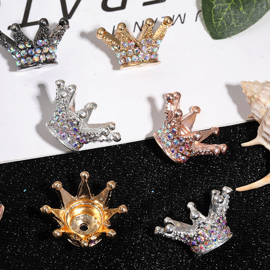Three-dimensional Rhinestone Crown Beaded Mobile Phone Case DIY Sticker Diamond Jewelry Accessories Crown Small Pendant