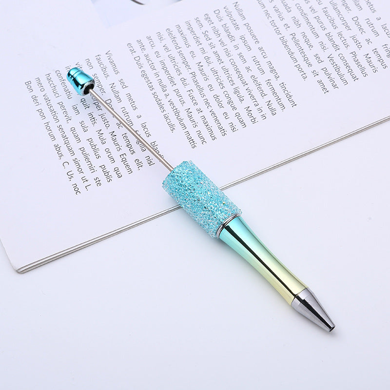 Electroplated sugar drill bead pen, new DIY spinning ballpoint pen, manual patch Gypsy star drill pen manufacturer wholesale