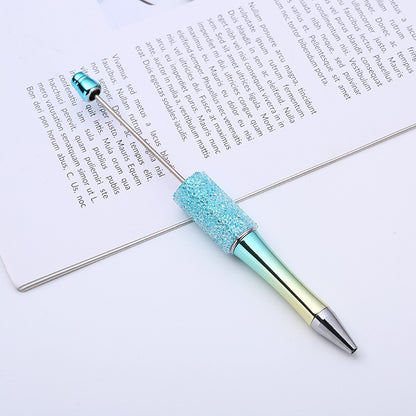 Electroplated sugar drill bead pen, new DIY spinning ballpoint pen, manual patch Gypsy star drill pen manufacturer wholesale