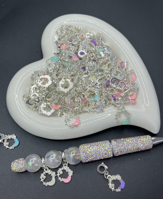 Moon-Shaped DIY Beading Pen & Bead Spacer – Jewelry Accessories for Bracelets and Necklaces