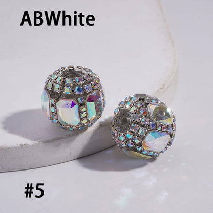 Acrylic Beads with Octagonal and AB Rhinestone Chains