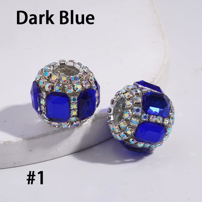 Acrylic Beads with Octagonal and AB Rhinestone Chains
