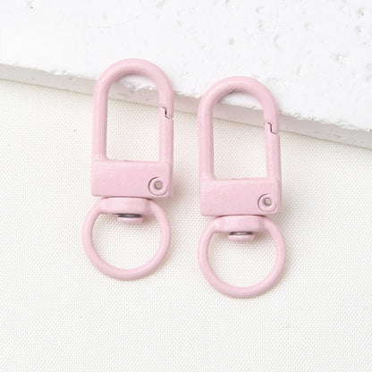 32MM Color Alloy Paint Small Door Buckle, Keychain, Dog Buckle DIY Jewelry Accessories, Bag, Doll Hanging Buckle, Spring Buckle.