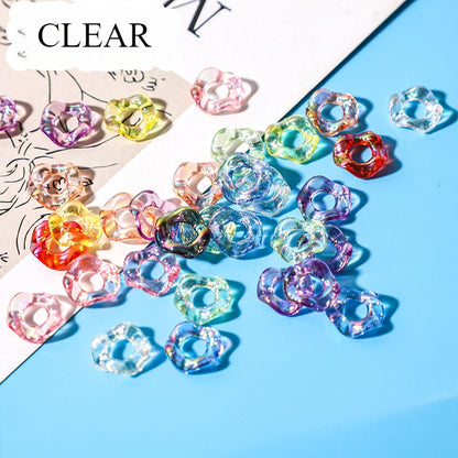 16mm Stacked Le Hexagonal Feel Paint Macaron Color Round Wavy Lace DIY Handmade Hair Accessories Bracelet Accessories