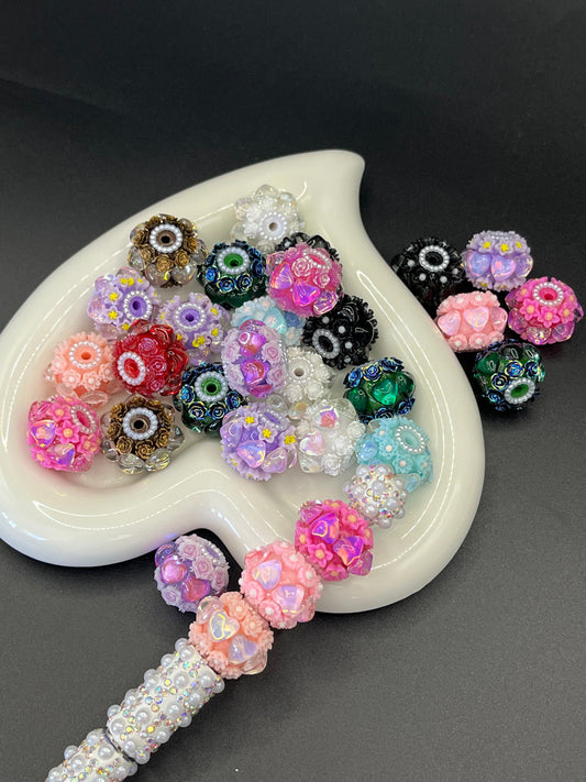 Heart-shaped AB Drill Straight-hole Beads - DIY Phone Chain, Beaded Pen, and Jewelry Accessories