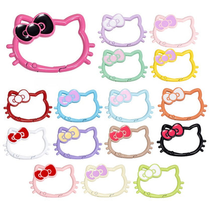 34.5*49.5mm Paint Color Spring Buckle Opening Ring KT Cat Spring Ring Keychain DIY Accessories Alloy