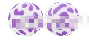 15Mm Cow Series Watermark Food Grade Silicone Round Beads Baby Toothpaste DIY Decorative Loose Beads Spot Wholesale